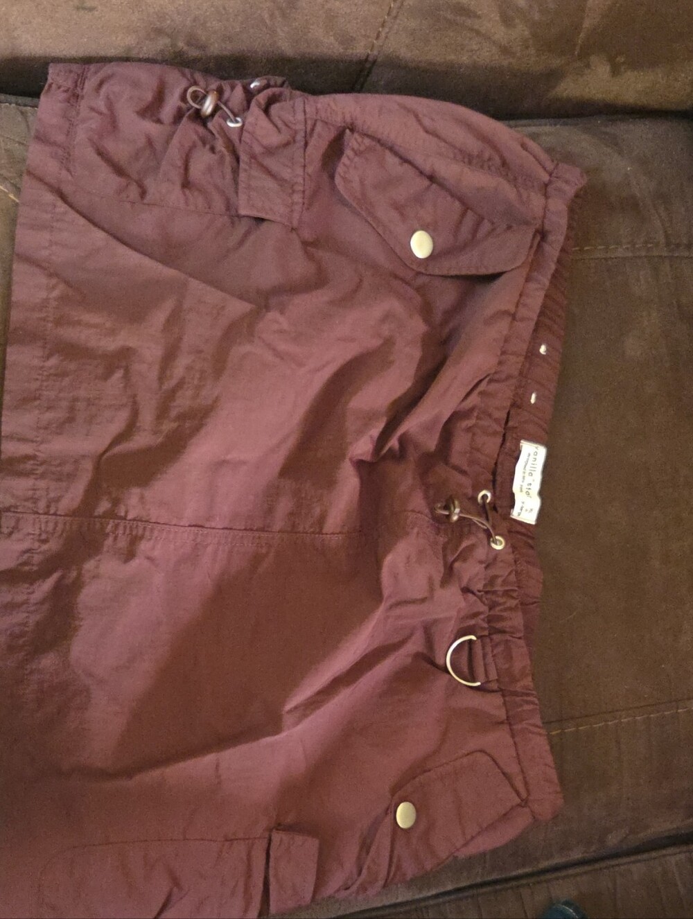 Vanilla Star Brown Cargo Bermuda Shorts with D‑Ring